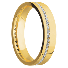 18K Yellow Gold + Polish Finish