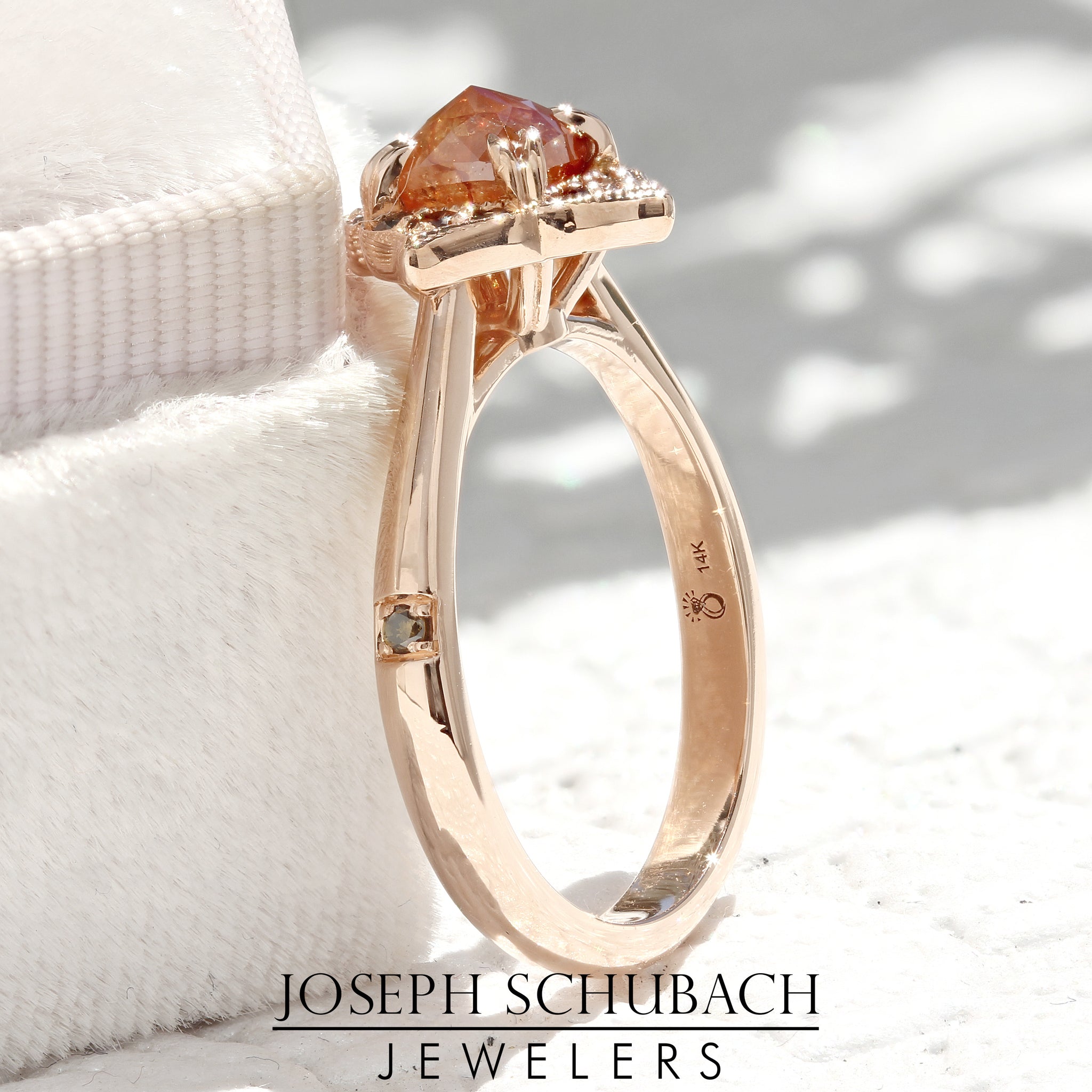 Style 104648: Autumn Rose Cut Cushion Salt and Pepper Diamond with