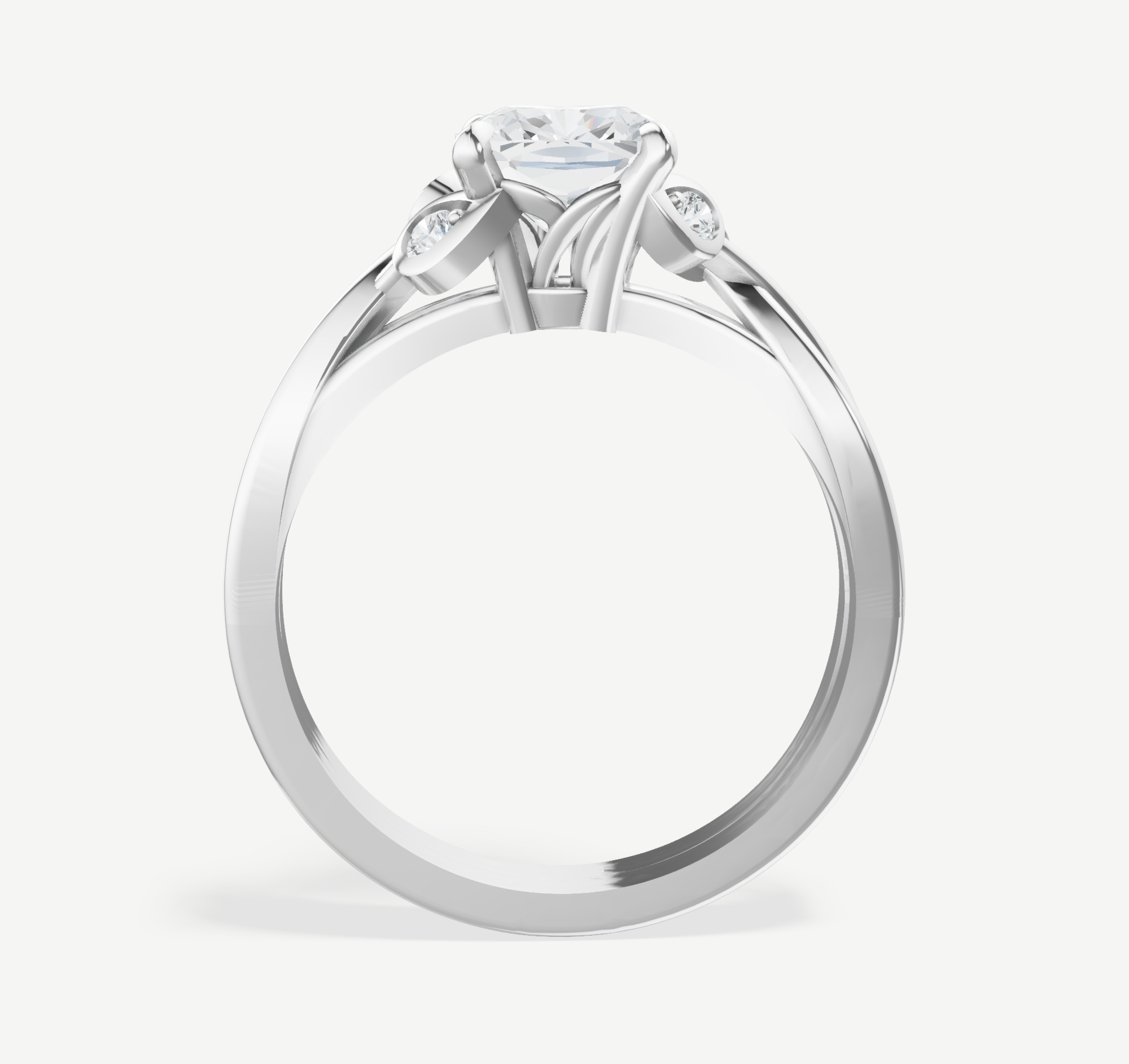 style-104704:-vintage-style-tapering-head-and-split-cathedral-with-petals-shank-engagement-ring-with-lab-grown-diamonds