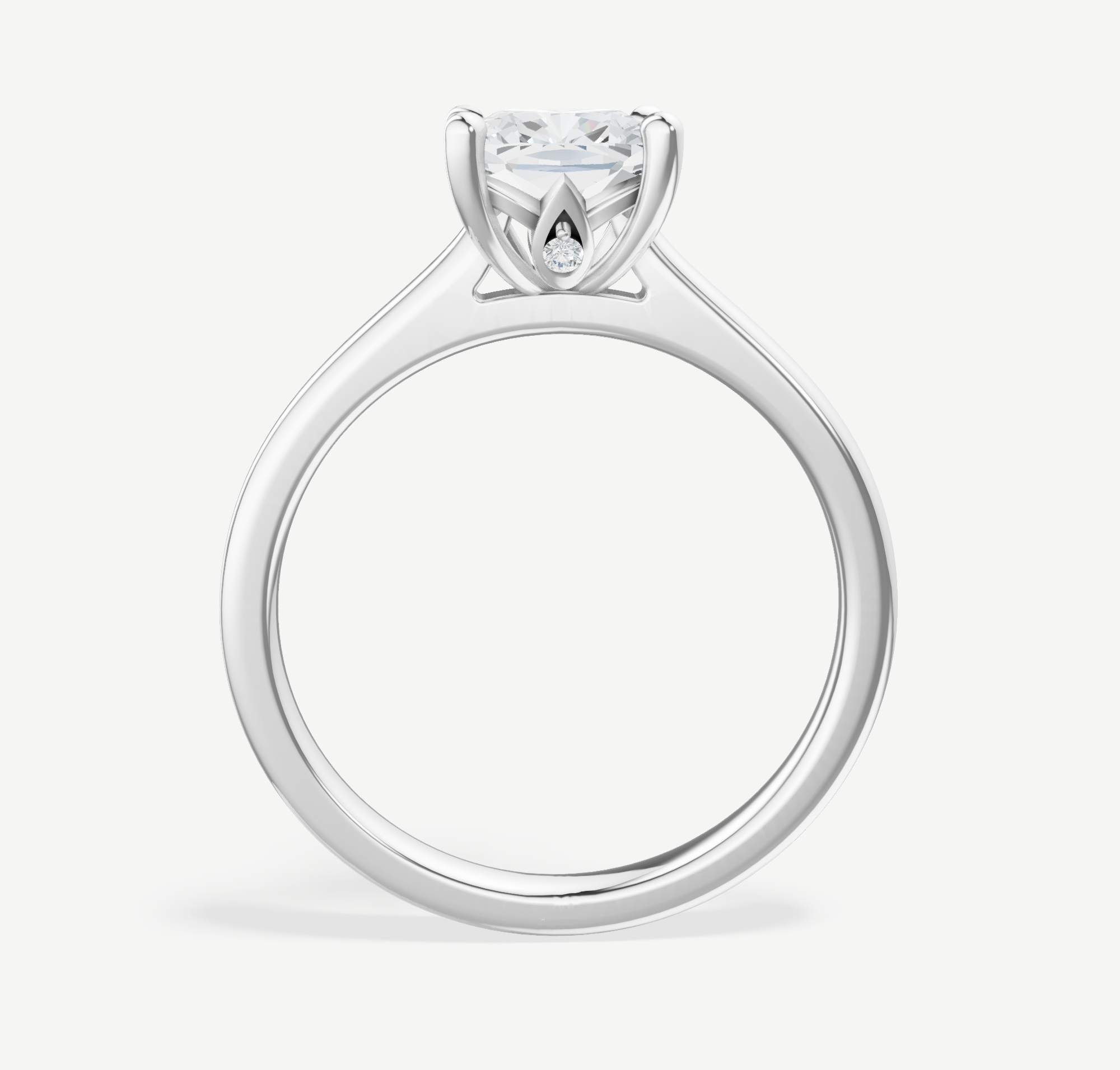 style-104690:-cushion-14k-white-gold-split-band-leaf-accent-head-with-lab-grown-diamonds-classic-tapered-cathedral-band,-approx-2mm-wide