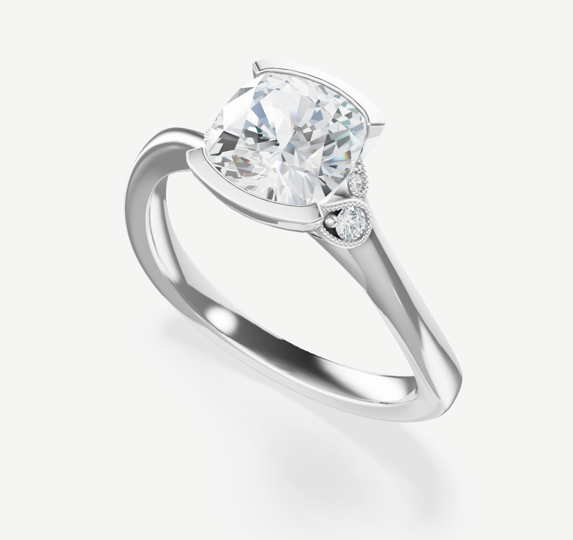 style-104684:-half-bezel-head-and-curved-band-with-petals-shank-engagement-ring-with-lab-grown-diamonds