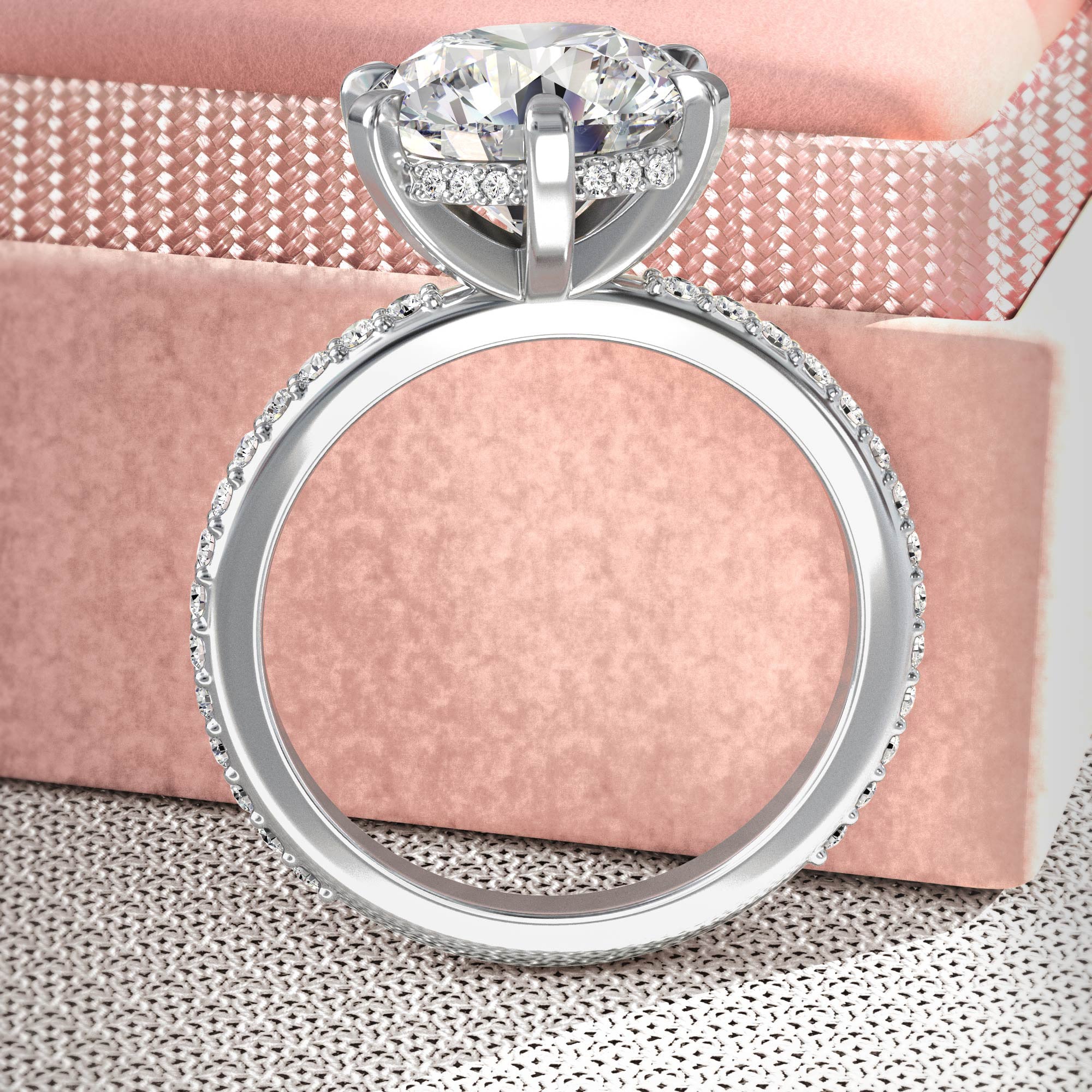 Style 104675: 6-Prong Duchess Head and Adeline Shank engagement ring with lab grown diamonds