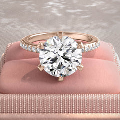 Style 104675: 6-Prong Duchess Head and Adeline Shank engagement ring with lab grown diamonds