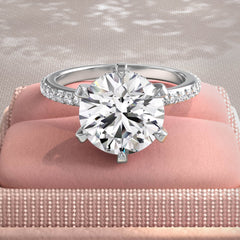 Style 104675: 6-Prong Duchess Head and Adeline Shank engagement ring with lab grown diamonds