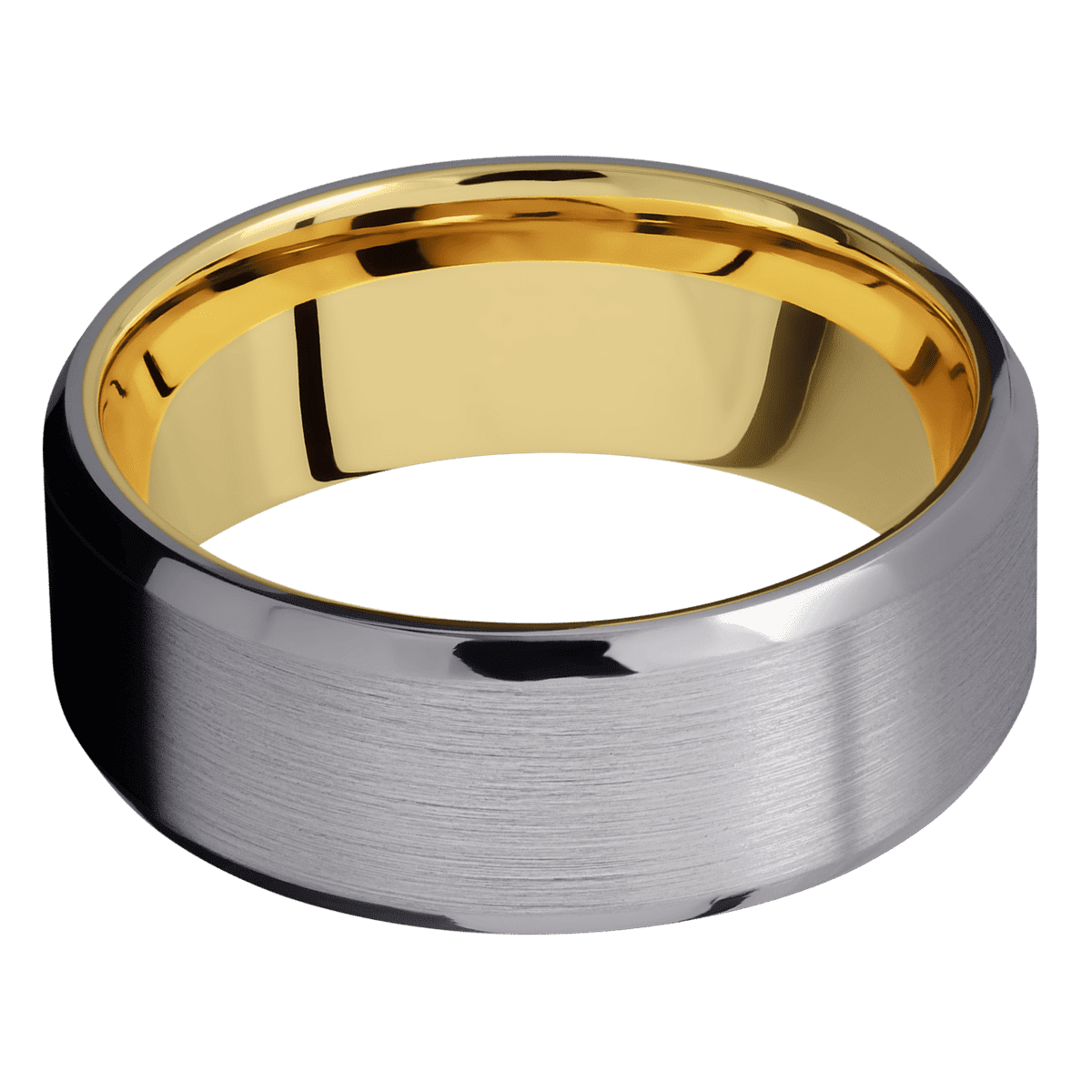 Tantalum + Satin , Polish Finish + 14K Yellow Gold