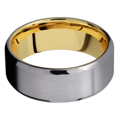 Tantalum + Satin , Polish Finish + 14K Yellow Gold