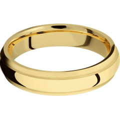 14K Yellow Gold + Polish , Satin Finish