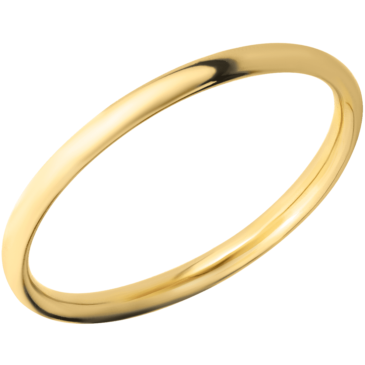 18K Yellow Gold + Polish Finish