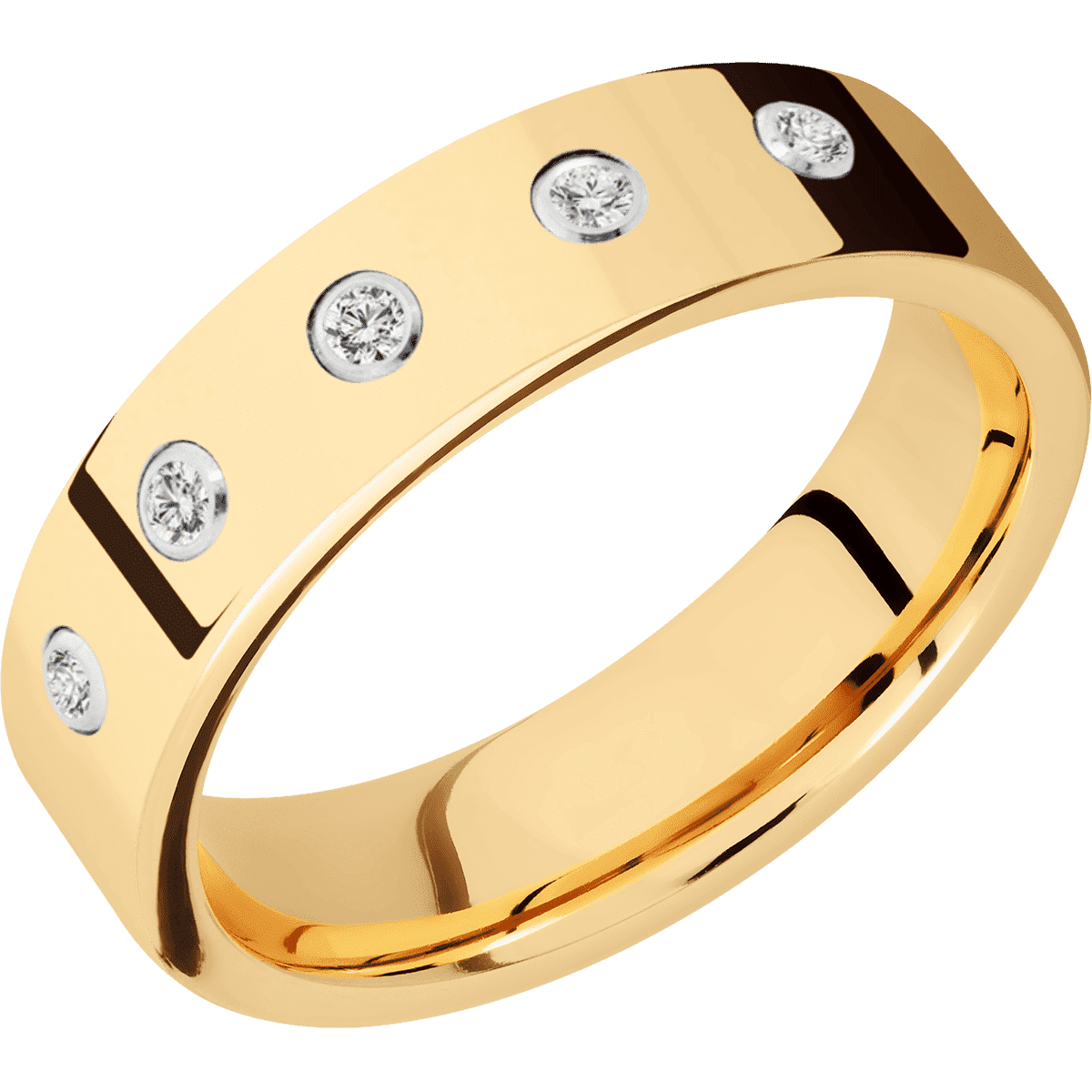 14K Yellow Gold + Polish Finish