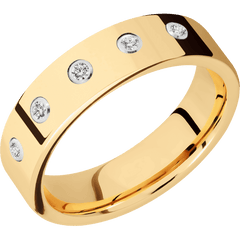 14K Yellow Gold + Polish Finish