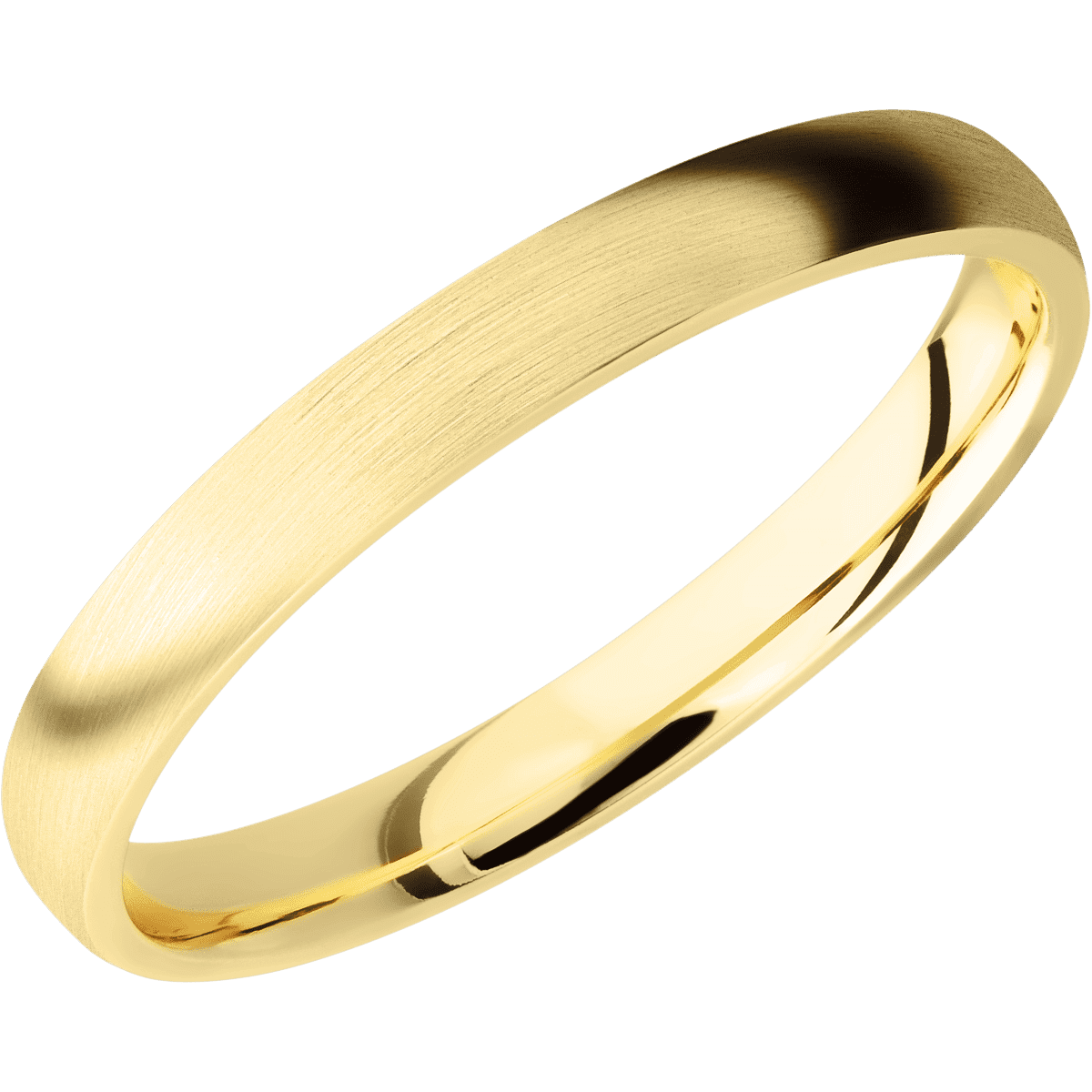 14K Yellow Gold with Satin Finish