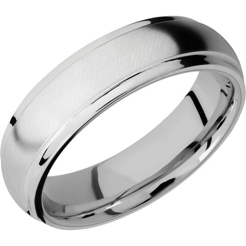 14K White Gold + Anglesatin , Polish Finish + Titanium