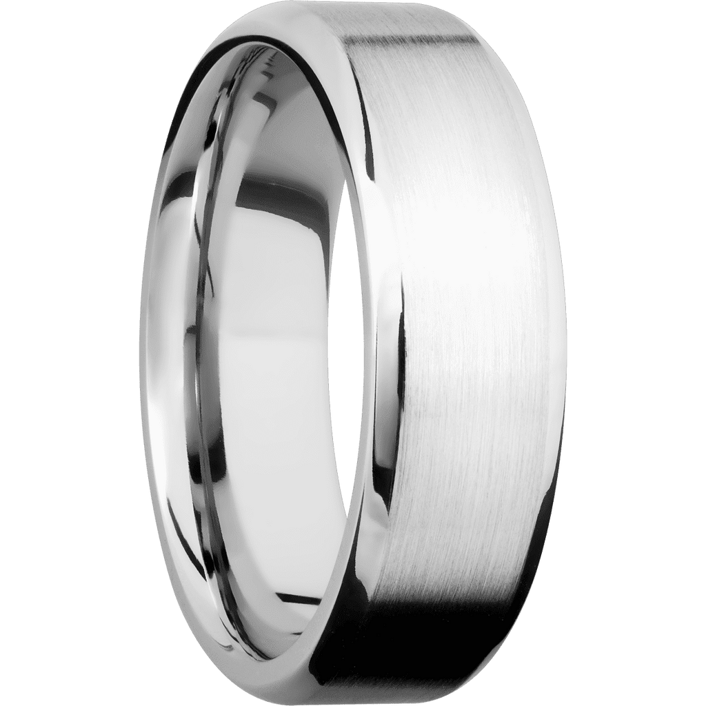 14K White Gold + Satin , Polish Finish
