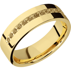 14K Yellow Gold + Polish Finish