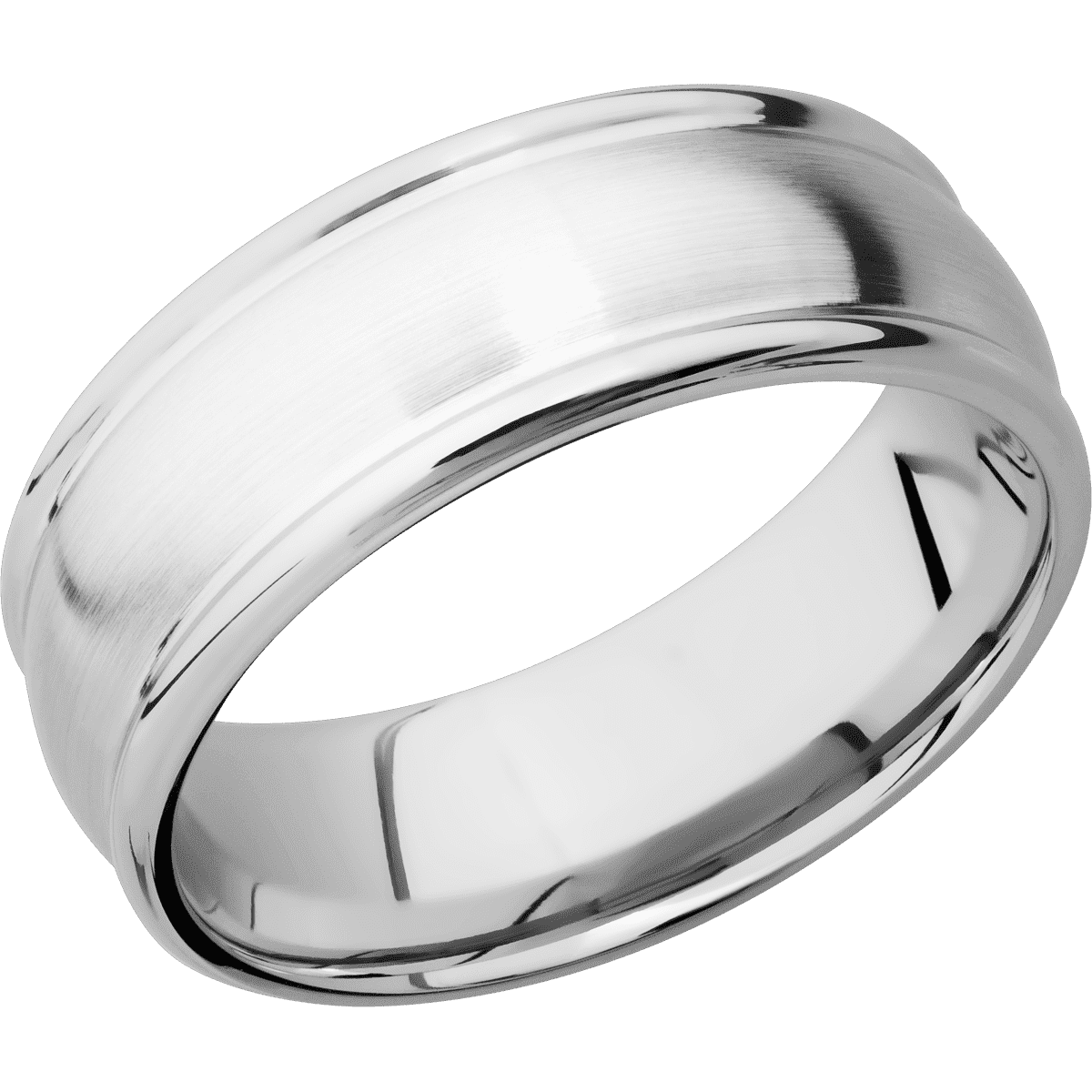 14K White Gold with Satin , Polish Finish