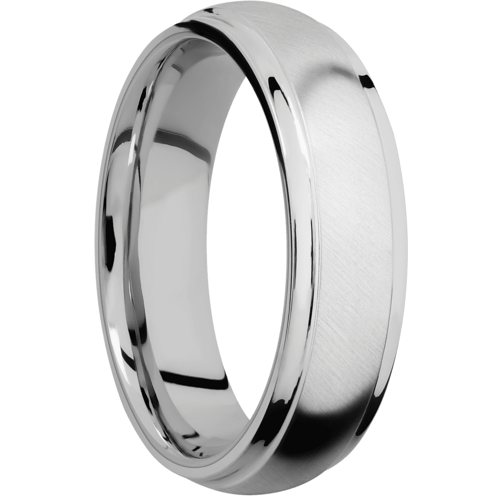 14K White Gold + Anglesatin , Polish Finish + Titanium