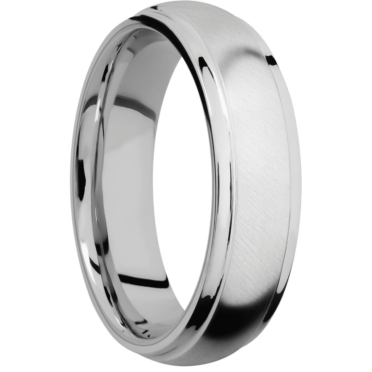 14K White Gold + Anglesatin , Polish Finish + Titanium