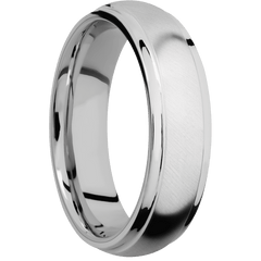 14K White Gold + Anglesatin , Polish Finish + Titanium