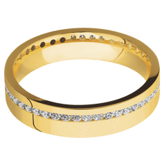 18K Yellow Gold + Polish Finish
