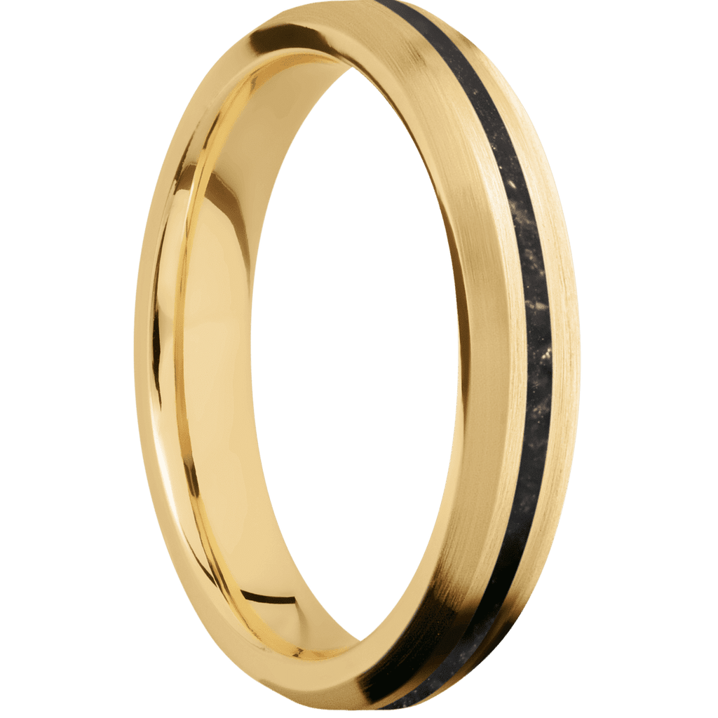 10K Yellow Gold + Satin , Satin Finish