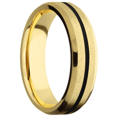 10K Yellow Gold + Stone , Polish Finish