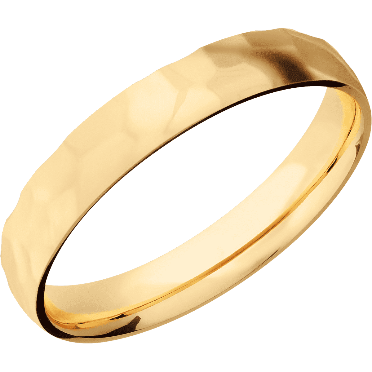 14K Yellow Gold + Rockpolish Finish