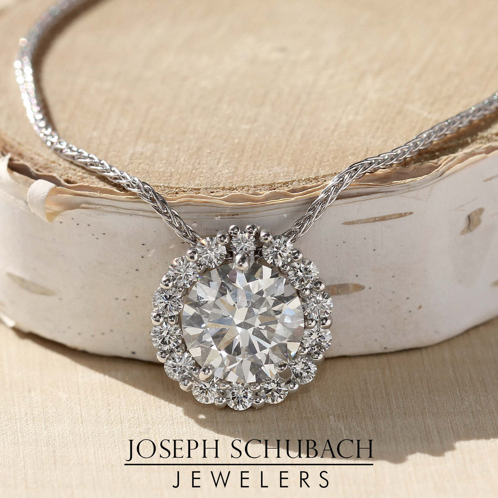 Style 104743: Convertible Solitaire/Halo Diamond Pendant