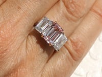 Style 104632: Three Stone Emerald Cut Ring