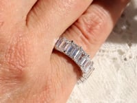 Style 104650: Emerald Cut Diamond Eternity Band