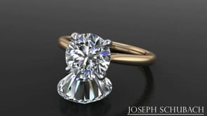 Style 103323: Classic Tapered Round Cathedral Solitaire Engagement Ring