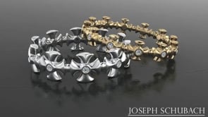 Style 103360: Maltese Cross Wedding Band With Bezel Set Round Diamonds
