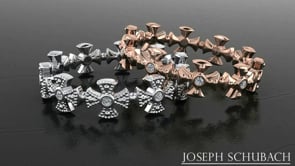 Style 103359: Maltese Cross Wedding Band With Round Lab Diamonds