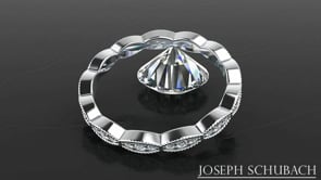 Style 103355: Scalloped Wedding Band With Milgrained Edges And Round Lab Diamonds