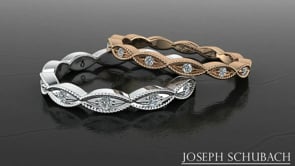 Style 103354: Marquise Shape Wedding Band With Single Round Diamonds And Migrained Edges