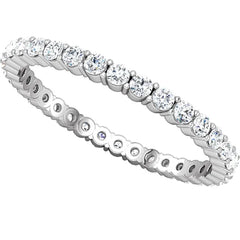 Style 102269: Shared Prong Eternity Band With 1.7mm Round Diamonds