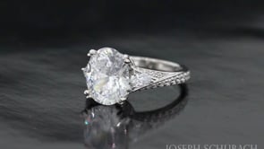 Oval, pear and round lab diamond engagement ring Style 103301