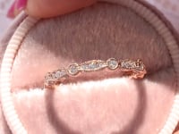 Style 103384: Ella Bella Wedding Band with Hand Engraving and Lab Diamonds