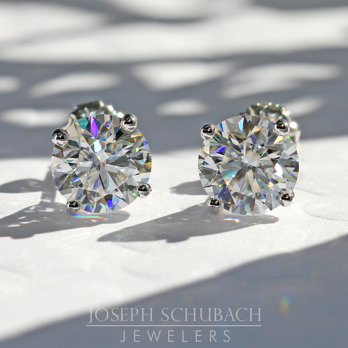 3 Prong Martini Stud Earrings (Style 9435)