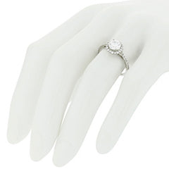 Round Halo Engagement Ring with Diamonds