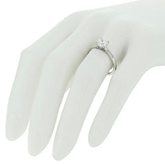 Four Prong Cathedral Solitaire Engagement Ring