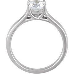 Style 102261: Round Bypass Solitaire Engagement Ring