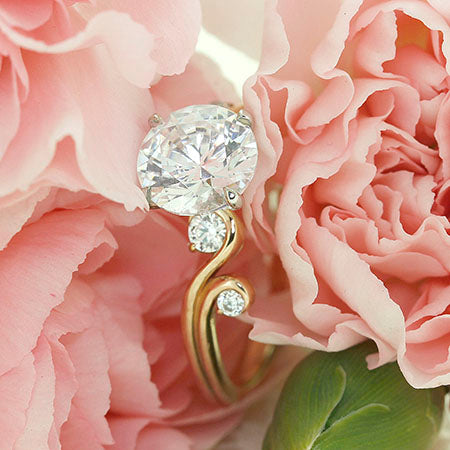 Style 103319: Double Swirl Diamond Engagement Ring