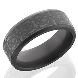 Style 103975: Elysium Collection Solid Diamond Ring With Celtic Knot Pattern And Polished Finish