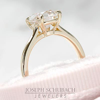 Style 103318: Marbella Cathedral Engagement ring with Radiance® Center Stone