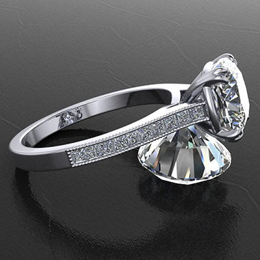 Style 103330: Double Claw Prong Cathedral Engagement Ring With 