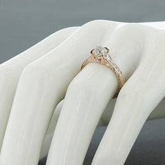 Style 103303-Semi: Hand Engraved Engagement Ring With French Cut Side Diamonds