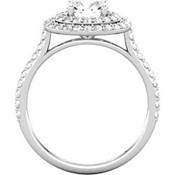 Double Halo Engagement Ring with Round Diamonds (Style 102235-7.5mm)