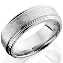 Style 103763: Cobalt Chrome 8mm Flat Band with Rounded Edges