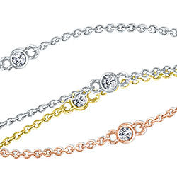 Style 101998: Bezel Set Diamond Station Necklace