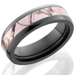 Style 103950: Zirconium 6mm Domed Band with 3mm of Pink Realtree AP Camo
